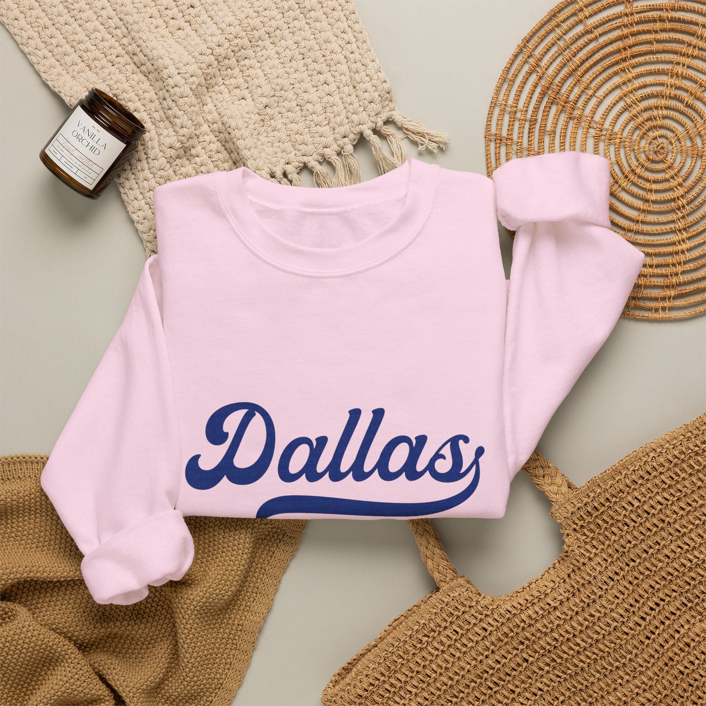 Dallas Navy Script Sweatshirt — City Edition