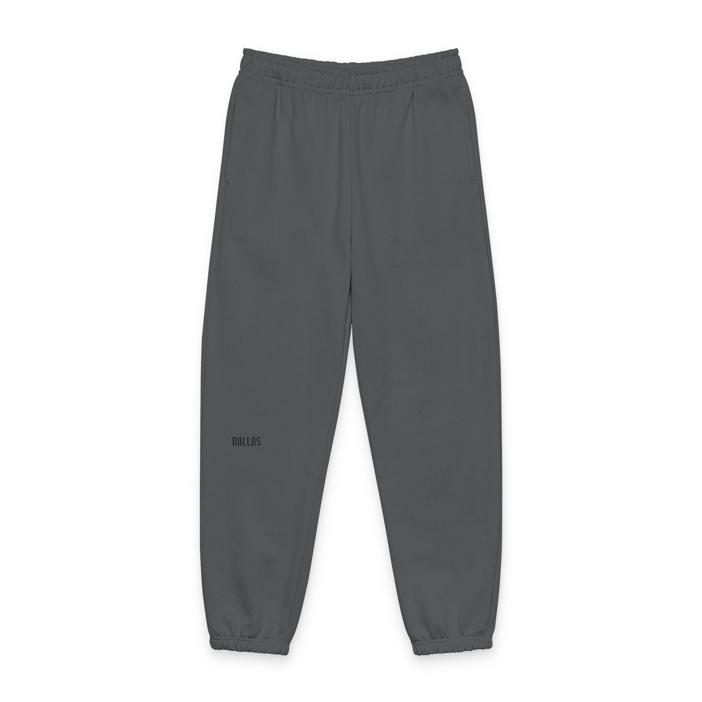 Minimalist 'Dallas' Logo Sweatpants — Neutral Cozy Joggers