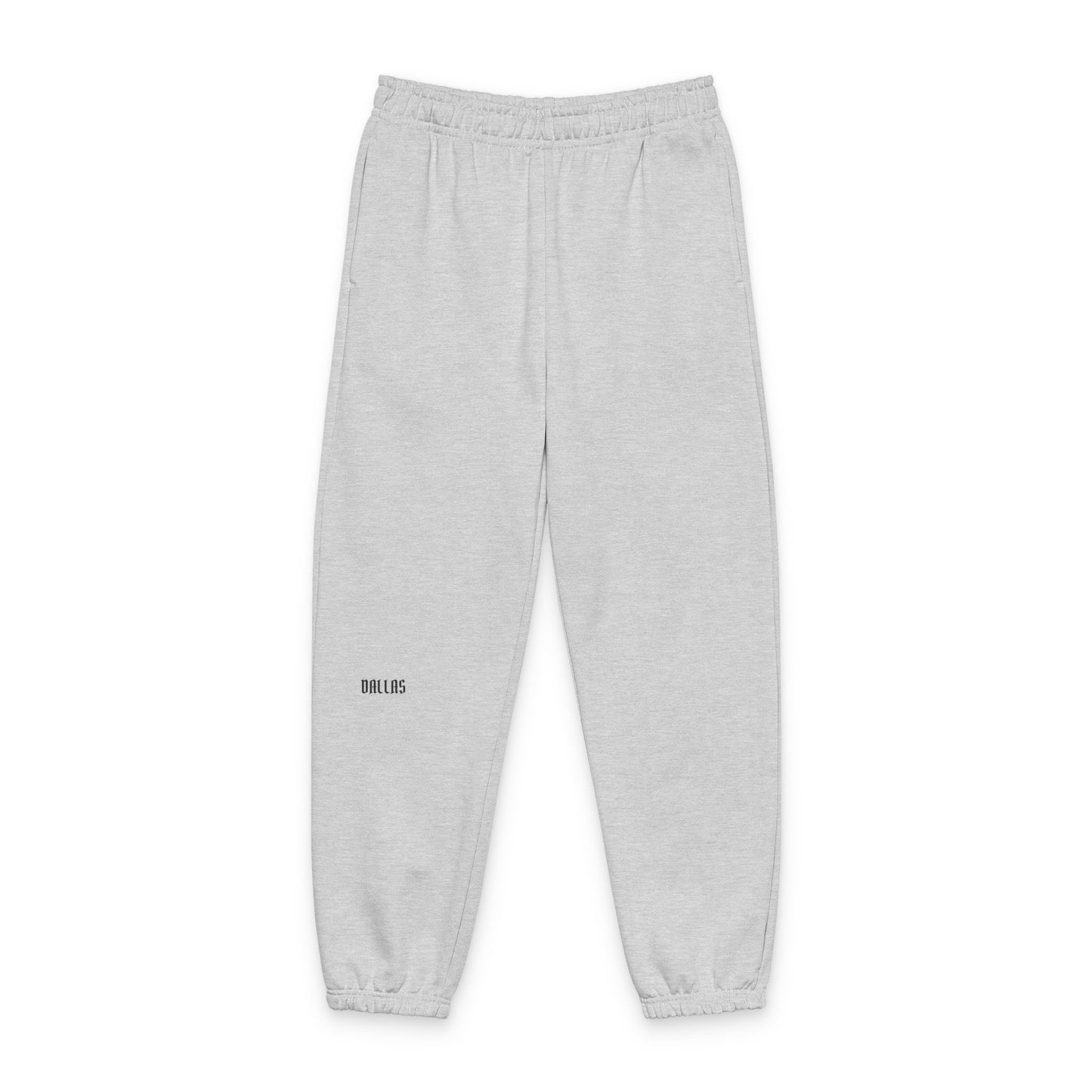 Minimalist 'Dallas' Logo Sweatpants — Neutral Cozy Joggers