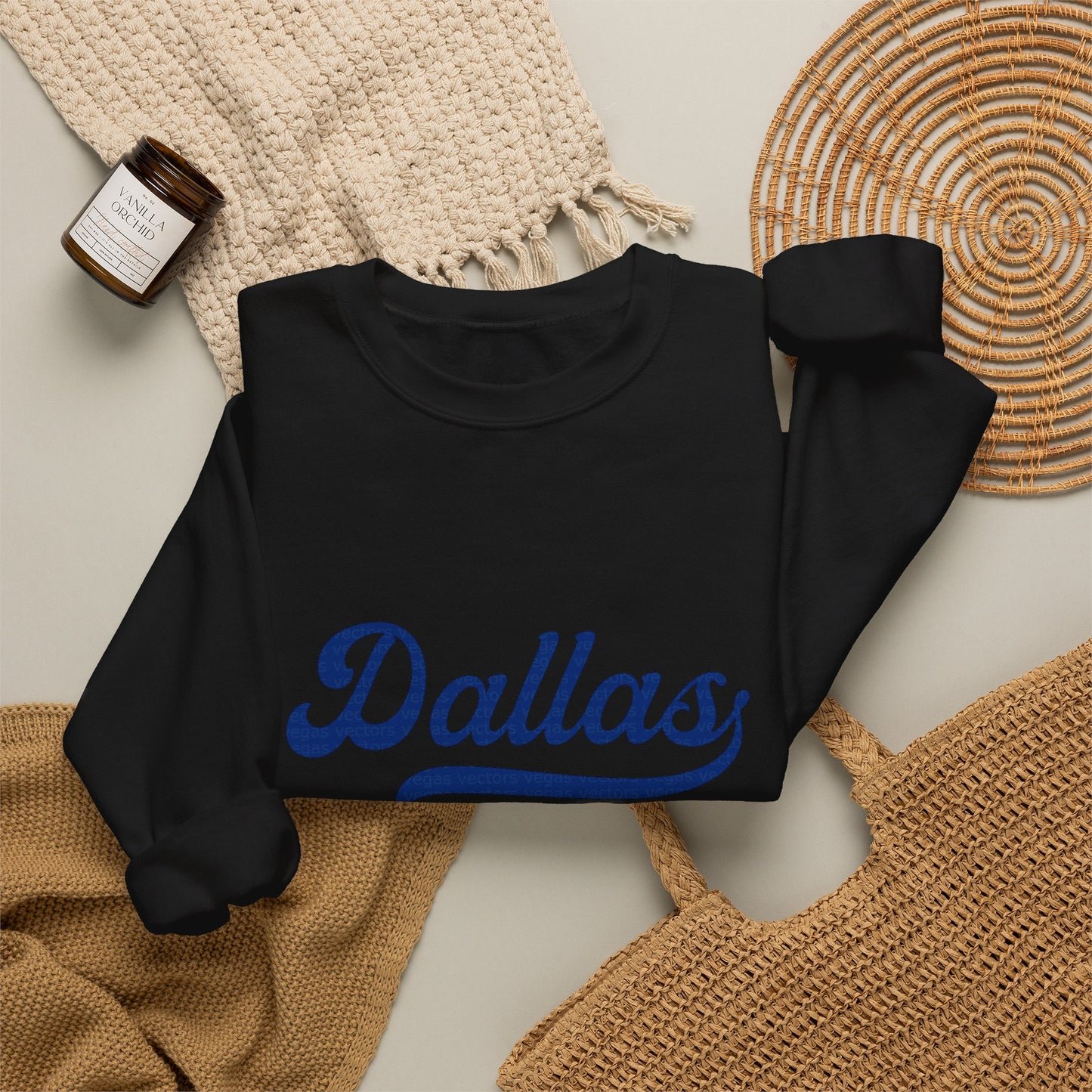 Dallas Navy Script Sweatshirt — City Edition