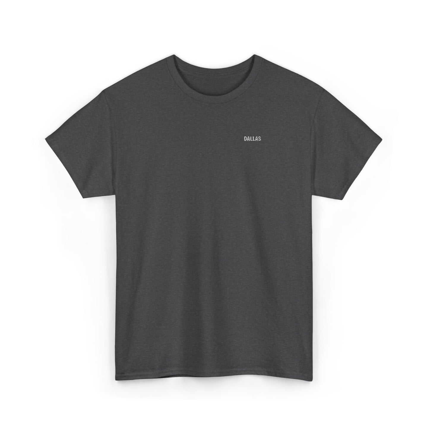 T-Shirt — Minimal 'SMILE' Chest Logo Tee, Small Script Graphic