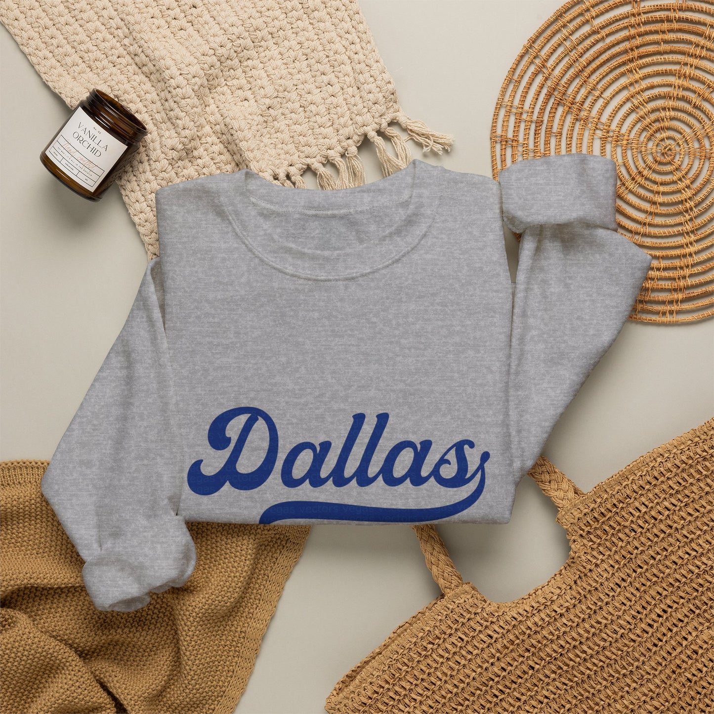 Dallas Navy Script Sweatshirt — City Edition