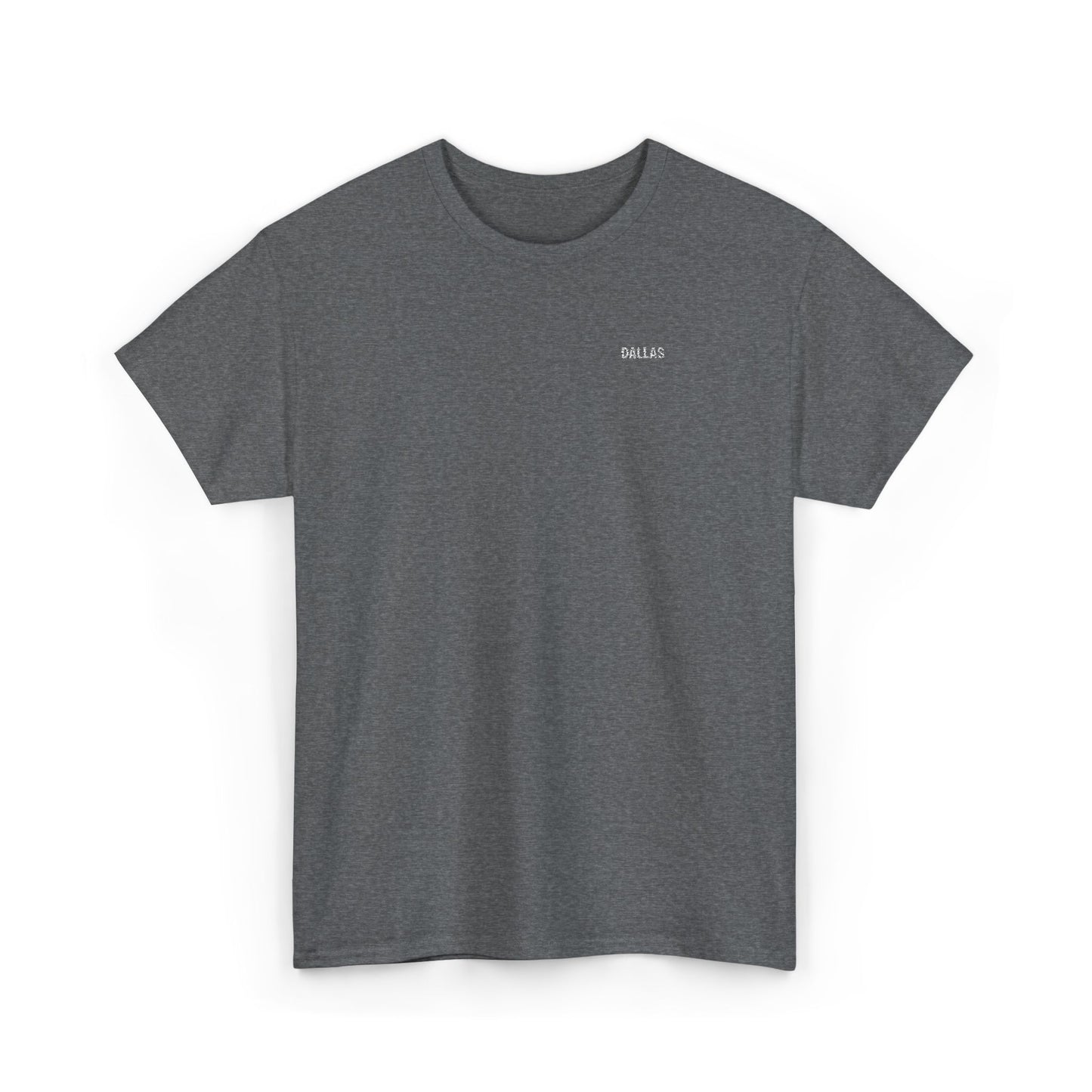 T-Shirt — Minimal 'SMILE' Chest Logo Tee, Small Script Graphic