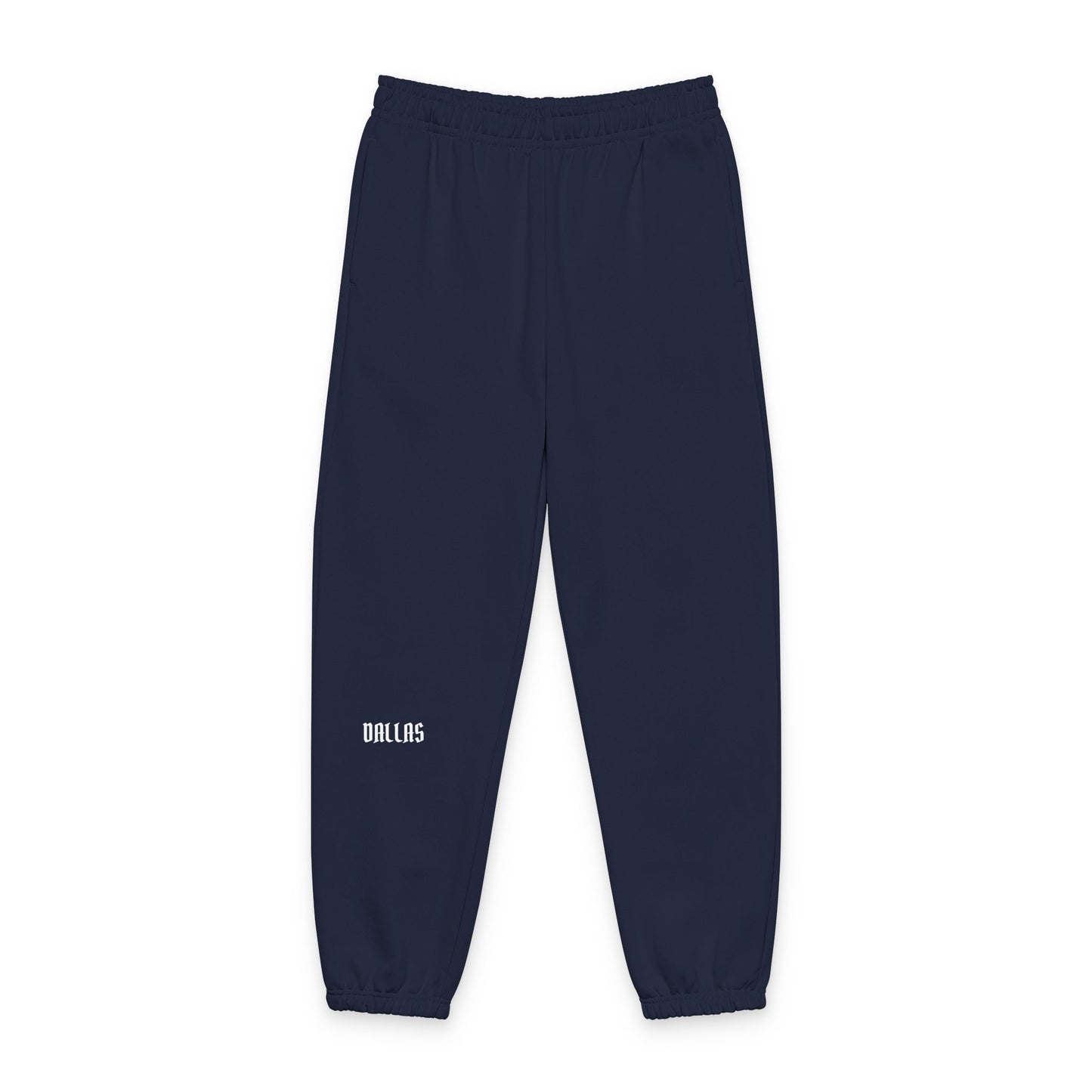 Minimalist 'Dallas' Logo Sweatpants — Neutral Cozy Joggers