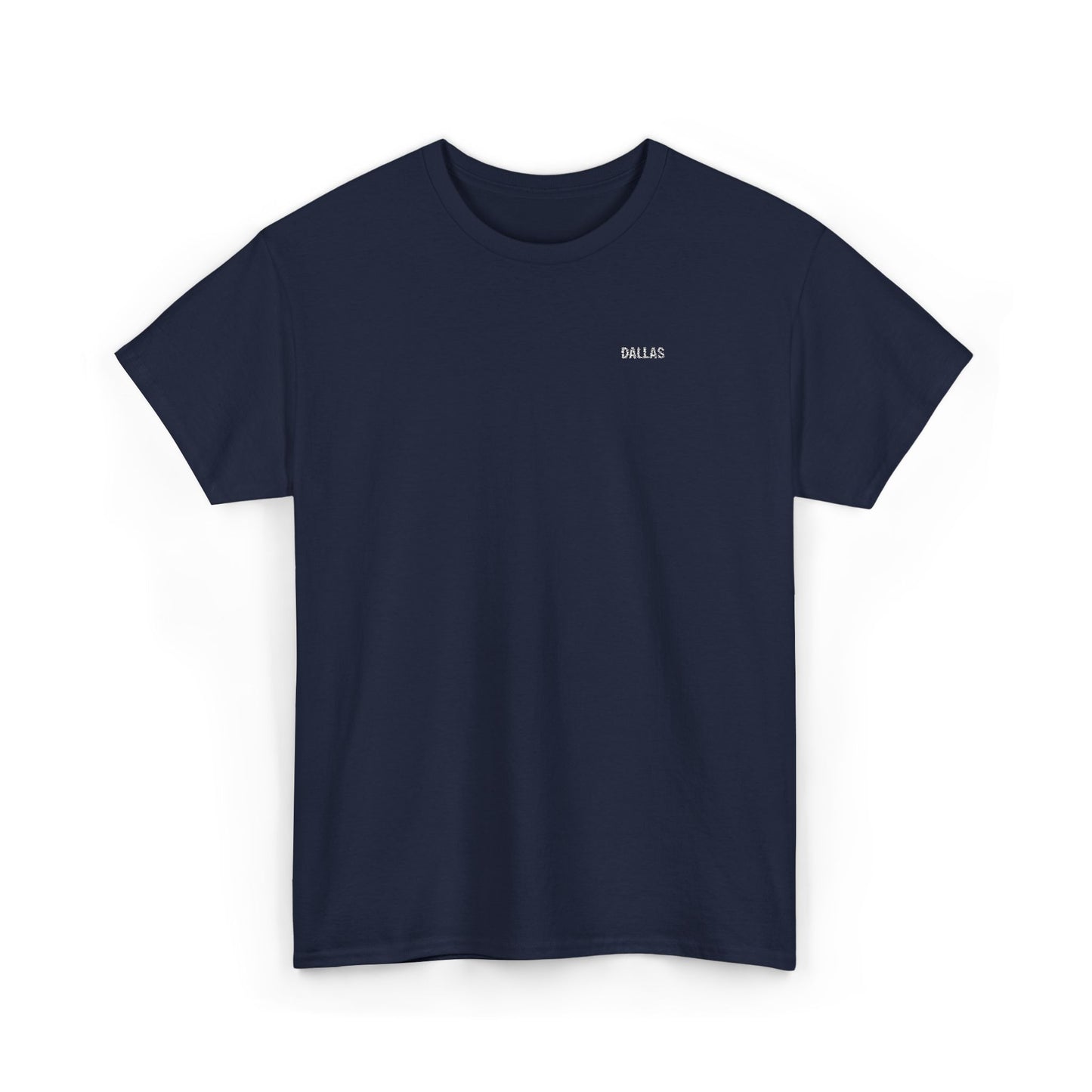 T-Shirt — Minimal 'SMILE' Chest Logo Tee, Small Script Graphic