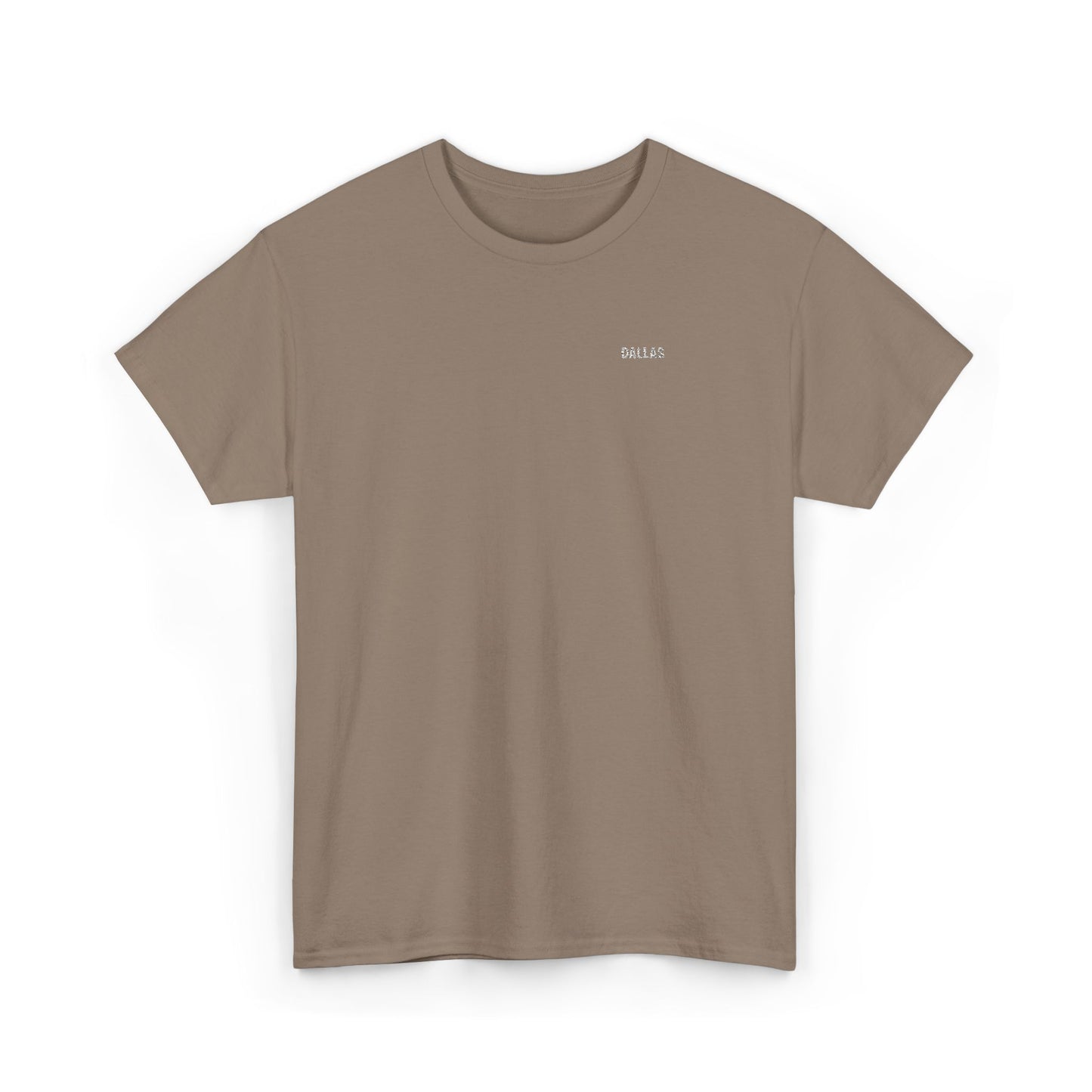T-Shirt — Minimal 'SMILE' Chest Logo Tee, Small Script Graphic